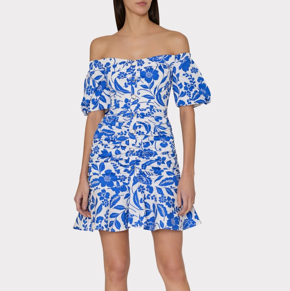 MILLY Flowers Of Spain Off The Shoulder Dress